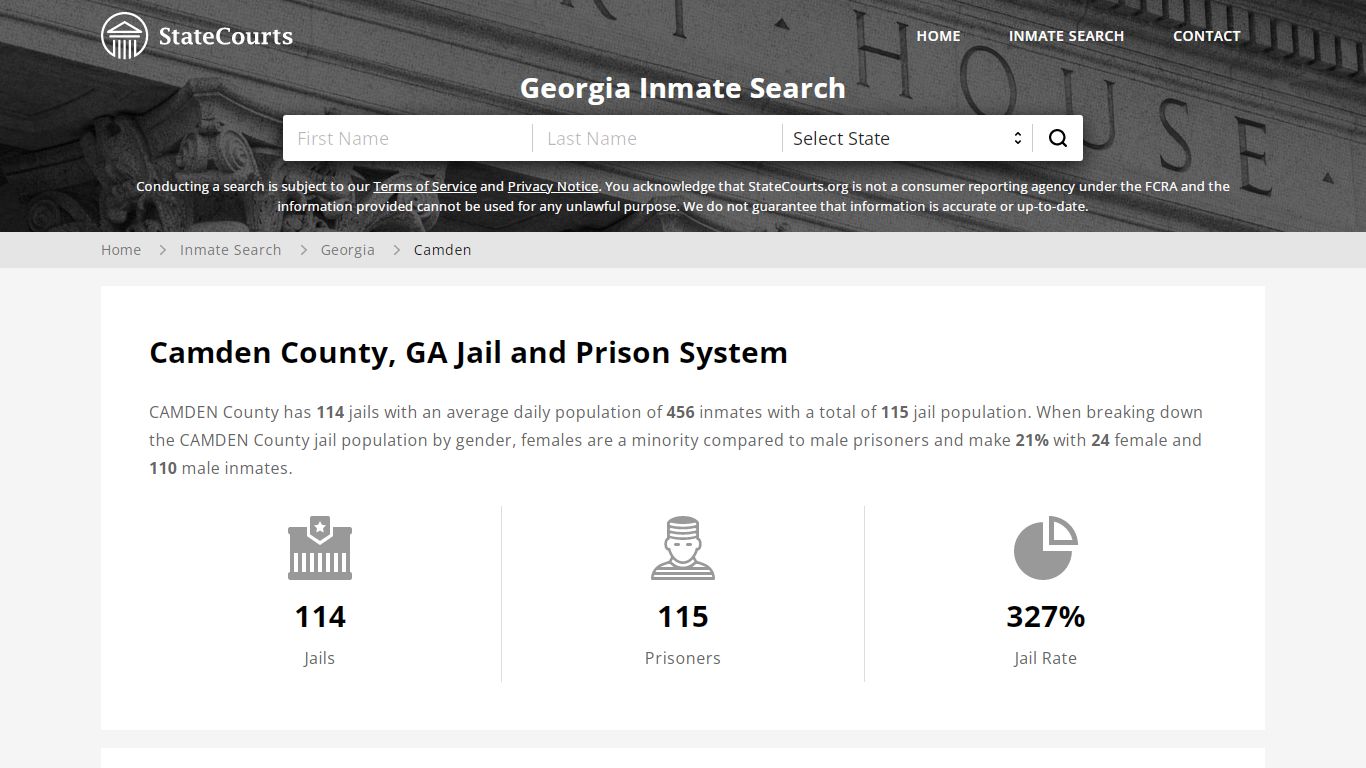 Camden County, GA Inmate Search - StateCourts