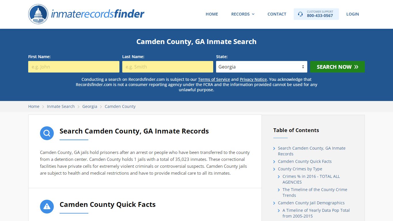 Camden County, GA Inmate Lookup & Jail Records Online